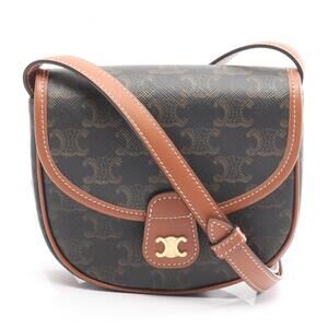 Celine Triomphe Mini Besas Shoulder Bag, Coated Canvas and Leather, Women's, ...